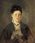 Full face Portrait of Manets Wife Edouard Manet